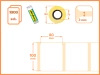 100x80 mm etykiety termotransferowe 1000 szt. gilza 76 samoprzylepne białe naklejki 100/80
