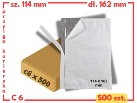 Koperty kurierskie Przylgi logistyczne (kangurki) 114x162 C6 - 500 szt