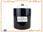 65x300 kalka WOSKOWA czarna IN taśma termotransferowa wosk 65mm 300m