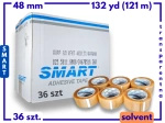 karton solvent 48mm x 132yd (121m) Smart BEZBARWNA taśma klejąca 48/132 pakowa 36 sztuk