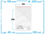 150x200 mm torebki strunowe 100 szt. woreczki (15x20 cm)