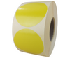żółte fi 50 mm etykiety TERMOTRANSFEROWE samoprzylepne 1000 szt.