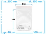 250x350 mm torebki strunowe 100 szt. woreczki (25x35 cm)