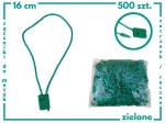 ZIELONE 500 szt. łączniki do metek ręczne plomby odzieżowe GREEN