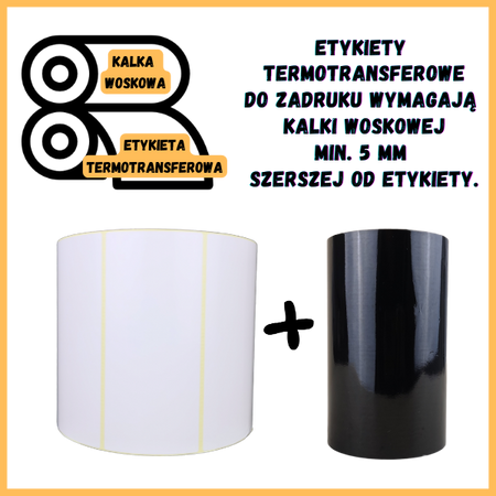 epap_ 100x60 mm etykiety 2500 szt. perforacja samoprzylepne termotransferowe białe