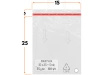 15x25 +5 cm worki foliowe z taśmą klejącą na odzież 150x250 +50 mm ldPE 100 szt