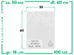 50x60 cm polietylenowe worki foliowe 100 szt. (500x600 mm)