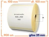 100x100 mm etykiety termotransferowe 900 szt. gilza 25 samoprzylepne białe naklejki 100/100