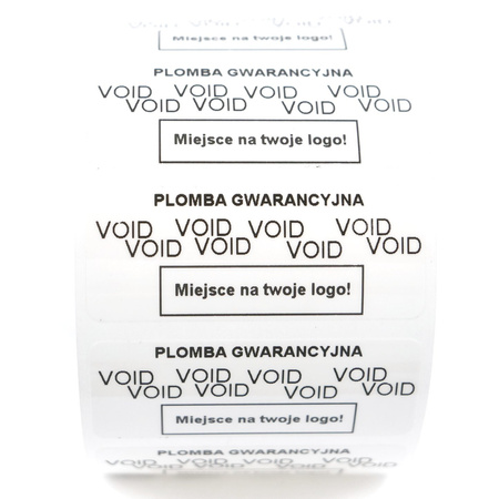 z_usl_nad_plom_ Plomby gwarancyjne VOID białe 45x18 nadruk CZARNY