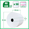 Karton rolek termicznych 80x80 do kas fiskalnych 50 szt. 80mm / 80mb
