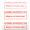 z_usl_nad_plom_ Plomby gwarancyjne kruche białe 30x11 nadruk CZERWONY