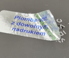 z_usl_nad_p 45x18 mm plomby gwarancyjne VOID SREBRNE nadruk NIEBIESKI 100 szt.