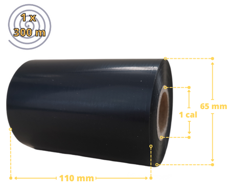 ZESTAW do zadruku etykiet 100x50 w ilości 6000 szt. białych termotransferowych gilza 40