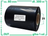 80x300 OUT kalka WOSKOWO-ŻYWICZNA taśma termotransferowa wosk żywica 80 mm 300 m czarna