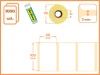 100x60 mm etykiety termotransferowe 1000 szt. gilza 40 samoprzylepne białe naklejki 100/60