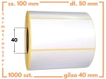 100x50 mm etykiety papierowe 1000 szt. gilza 40 samoprzylepne termotransferowe  do kalek