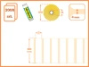 100x25 mm etykiety termotransferowe 2000 szt. PERFORACJA gilza 25 samoprzylepne białe naklejki 100/25