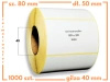 80x50 mm etykiety termotransferowe 1000 szt. gilza 40 samoprzylepne białe naklejki 80/50