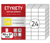 Etykiety 70x37 mm na arkuszach A4 - 2400 etykiet samoprzylepnych uniwersalnych do drukarek biurowych