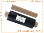85x74 kalka WOSKOWA taśma termotransferowa wosk 85mm 74m czarna OUT