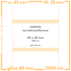 65x35 mm etykiety termotransferowe 2000 szt. gilza 40 samoprzylepne białe naklejki 65/35