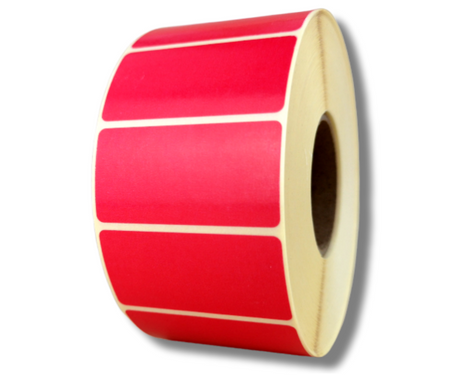 epapk_ czerwone 50x25 mm etykiety TERMOTRANSFEROWE samoprzylepne 2000 szt.