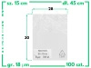 15x45 cm polietylenowe worki foliowe 100 szt. (150x450 mm)