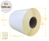 ZESTAW do zadruku etykiet 100x50 w ilości 6000 szt. białych termotransferowych gilza 40