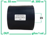 55x300 OUT kalka WOSKOWO-ŻYWICZNA taśma termotransferowa wosk żywica 55 mm 300 m czarna