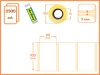 100x60 mm etykiety termotransferowe 2500 szt. PERFORACJA gilza 76 samoprzylepne białe naklejki 100/60