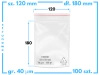 120x180 mm torebki strunowe 100 szt. woreczki (12x18 cm)