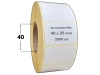40x25 mm etykiety 2000 szt. gilza 40 samoprzylepne termotransferowe białe
