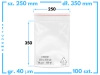 250x350 mm torebki strunowe 100 szt. woreczki (25x35 cm)