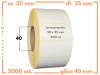 50x25 mm etykiety termotransferowe 2000 szt. gilza 40 samoprzylepne białe naklejki 50*25