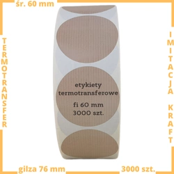 zx_ KRAFT imitacja fi 60 mm etykiety kolorowe 3000 szt.
