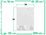 16x30 cm worki foliowe polietylenowe LDPE 160x300 mm przeźroczyste 500 szt