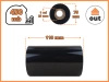 110x450 kalka WOSKOWA taśma termotransferowa wosk 110mm 450m czarna OUT