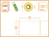 100x150 mm etykiety termotransferowe 500 szt. gilza 40 samoprzylepne białe naklejki 100/150