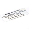 z_usl_nad_p 45x18 mm plomby gwarancyjne VOID SREBRNE nadruk ZIELONY 100 szt.