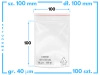 100x100 mm torebki strunowe 100 szt. woreczki (10x10 cm)