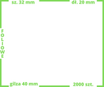 efolk_ transparentne 32x20 mm etykiety FOLIOWE 2000 szt.