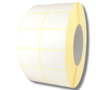 40x30 mm II rzędowe etykiety termotransferowe 8000 szt. gilza 76 samoprzylepne białe naklejki 40/30