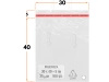 30x40 +5 cm worki foliowe z taśmą klejącą na odzież 300x400 +50 mm ldPE 100 szt 