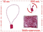 BIAŁO-CZERWONE 500 szt. łączniki do metek ręczne plomby odzieżowe WHITE AND RED