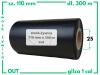 110x300 OUT kalka WOSKOWO-ŻYWICZNA taśma termotransferowa wosk żywica 110 mm 300 m czarna