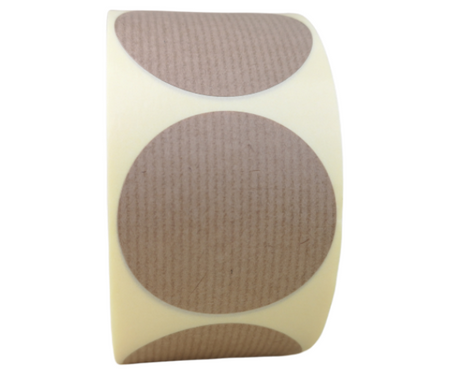 zt_ fi60 mm etykiety ekologiczne - naklejki EKO na papierze Kraft 1000