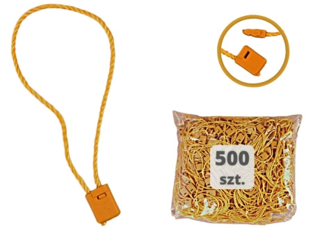 POMARAŃCZOWE 500 szt. łączniki do metek ręczne plomby odzieżowe ORANGE
