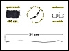 CZARNE 21 cm 400 szt. łączniki do metek ręczne plomby odzieżowe BLACK