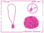 RÓŻOWE CIEMNE 500 szt. łączniki do metek ręczne plomby odzieżowe DARK PINK