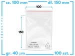 100x150 mm torebki strunowe 100 szt. woreczki (10x15 cm)